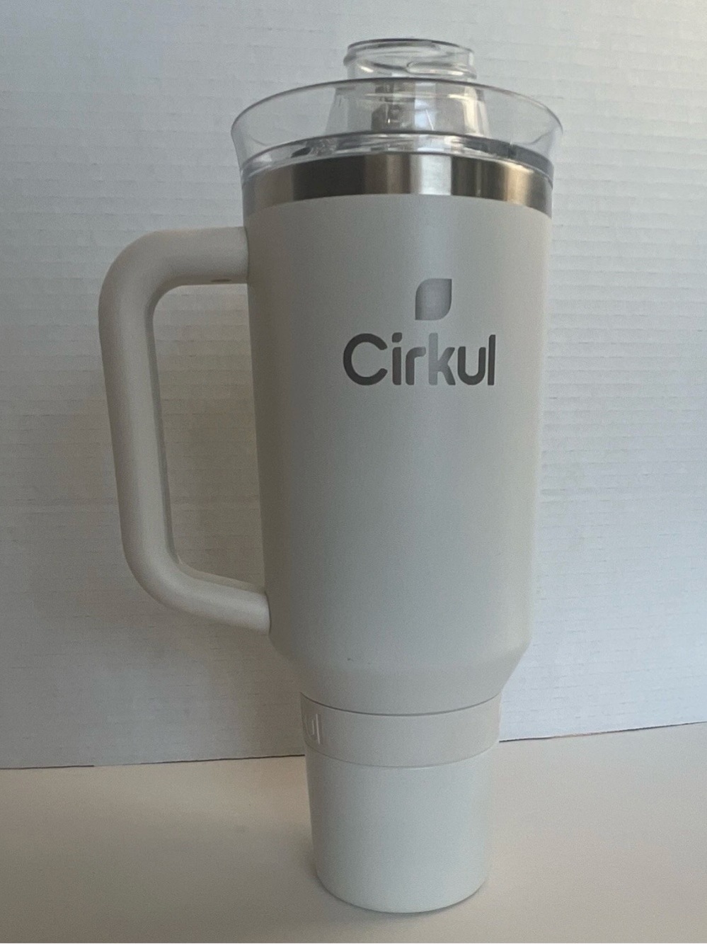 Cirkul 40oz All-Day StrawSip Tumbler White Stainless Steel Insulated Complete